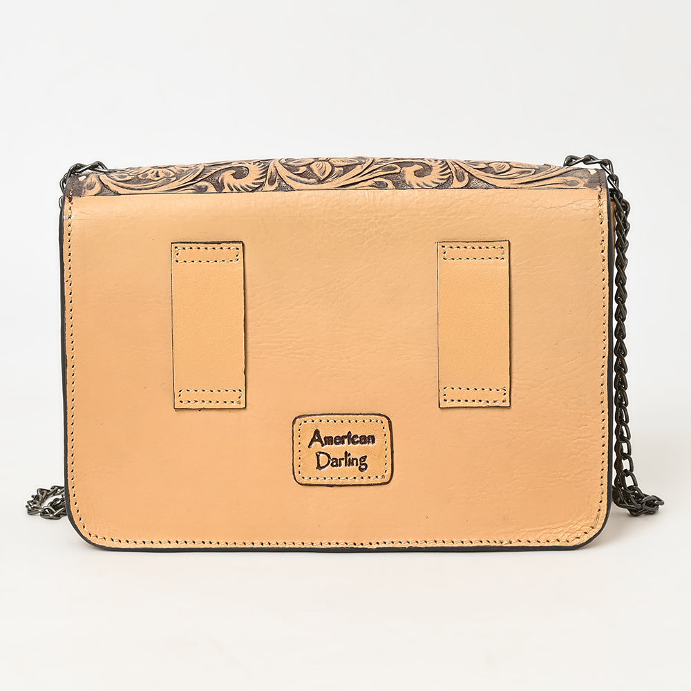 American Darling Adbgz820A Small Crossbody Hand Tooled Genuine Leather Women Bag Western Handbag Purse