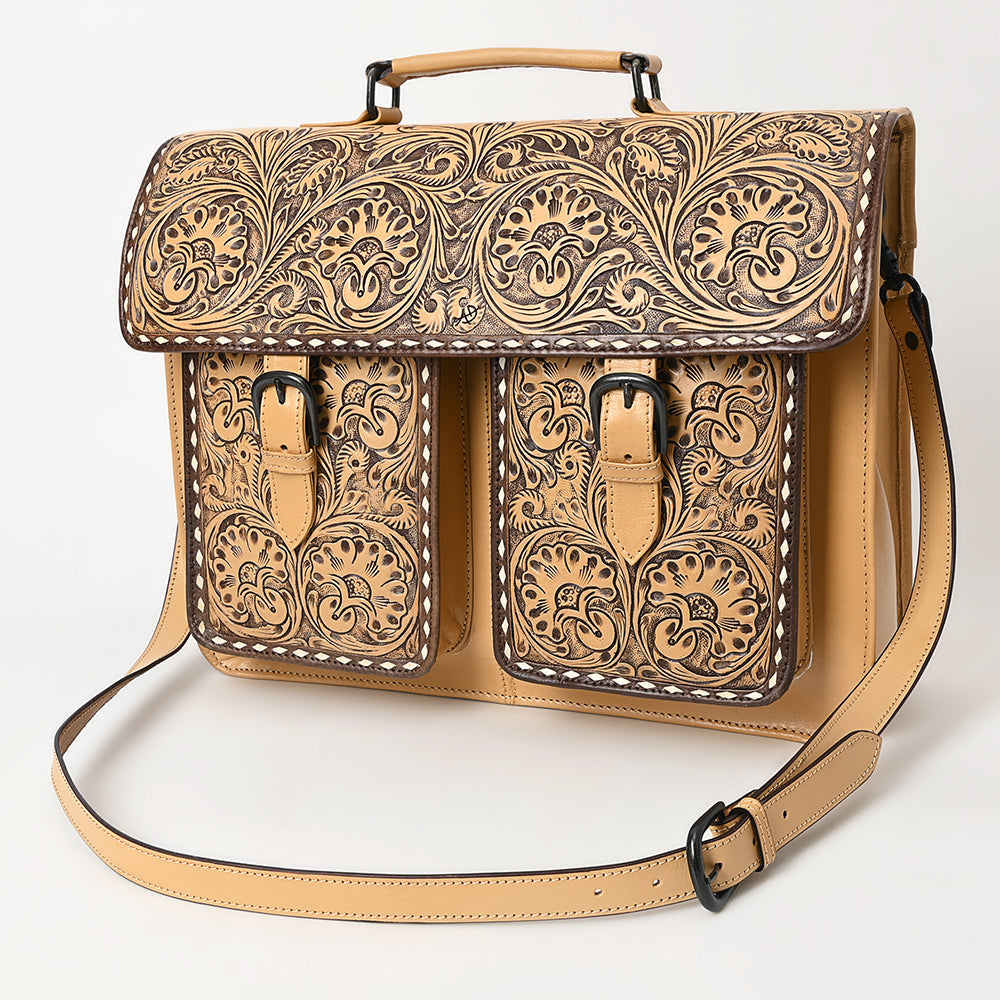 ADBGZ824 American Darling BRIEFCASE Hand Tooled Genuine Leather women bag western handbag purse