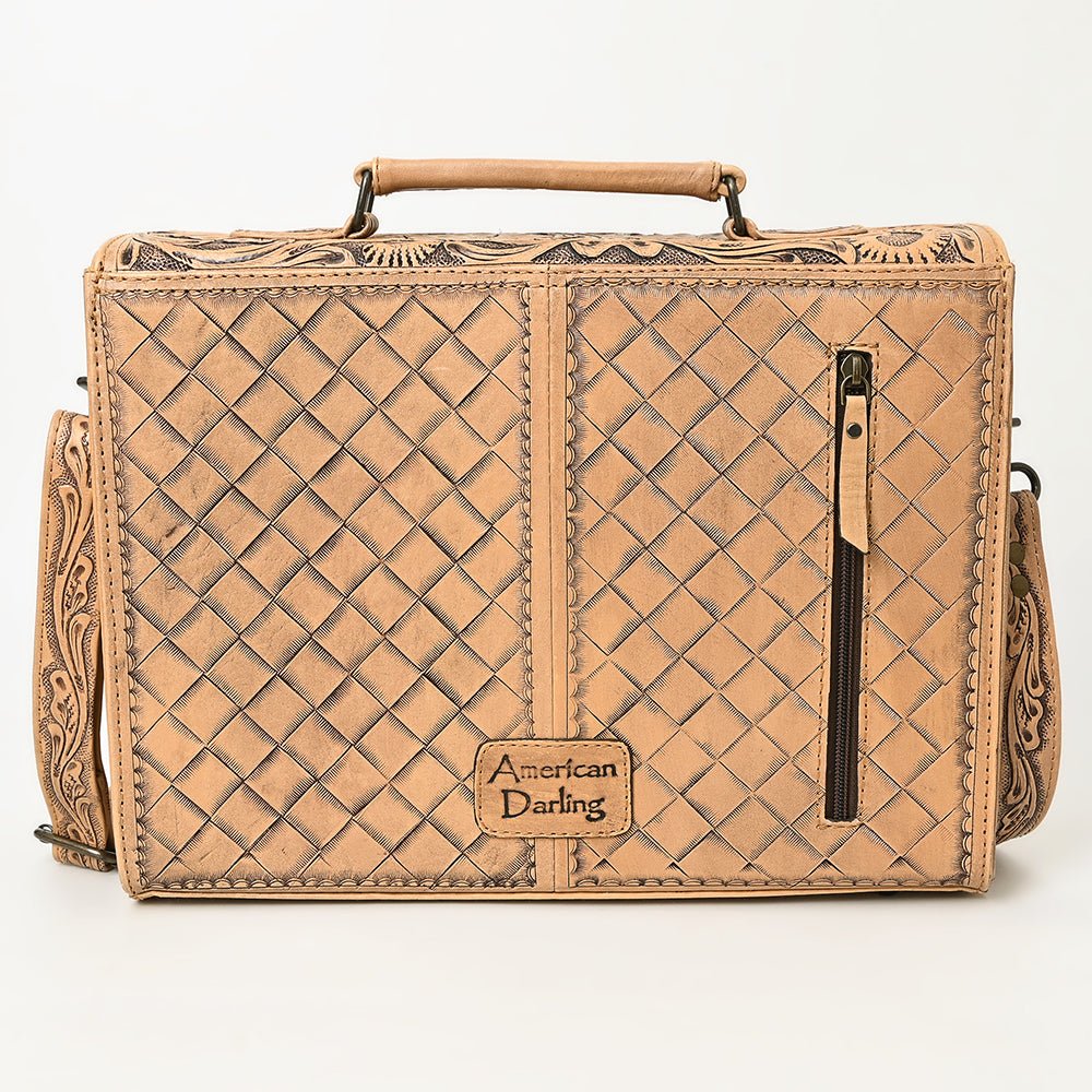 American Darling BRIEFCASE Hand Tooled Genuine Leather women bag western handbag purse