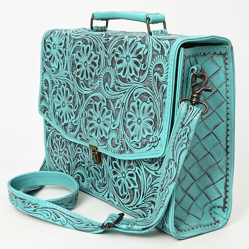 American Darling BRIEFCASE Hand Tooled Genuine Leather women bag western handbag purse