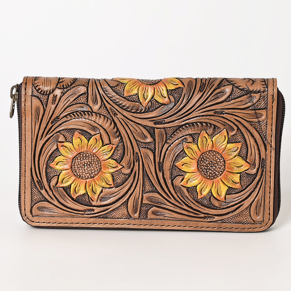 OHLAY WALLET Hand Tooled  Genuine Leather women bag western handbag purse