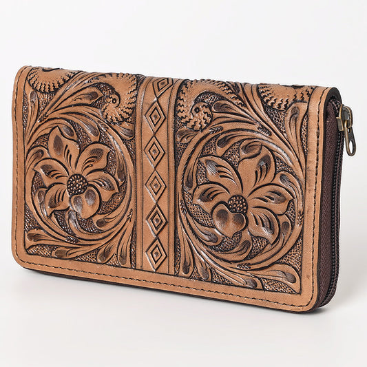 OHLAY WALLET Hand Tooled Genuine Leather women bag western handbag purse