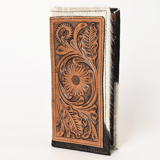 OHLAY WALLET Hand Tooled Hair-on Genuine Leather women bag western handbag purse