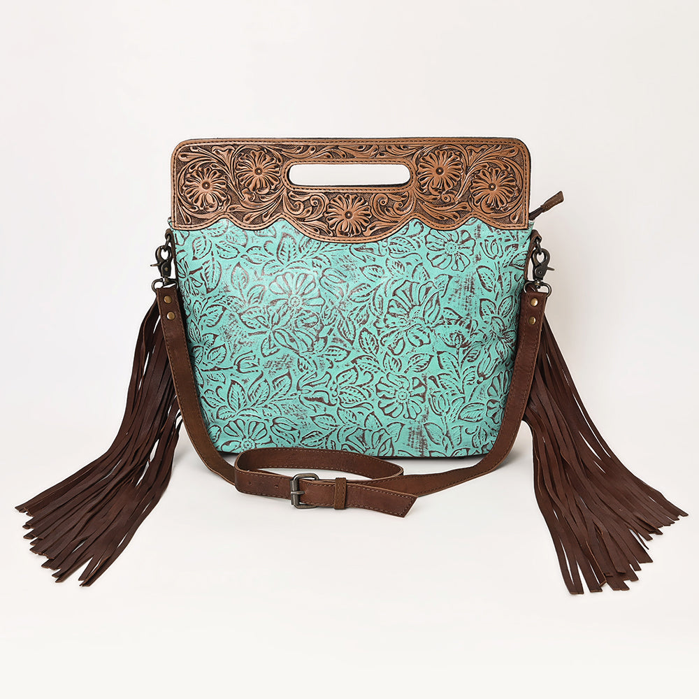 Ohlay Bags OHG167 Clutch Hand Tooled Embossed Genuine Leather Women Bag Western Handbag Purse