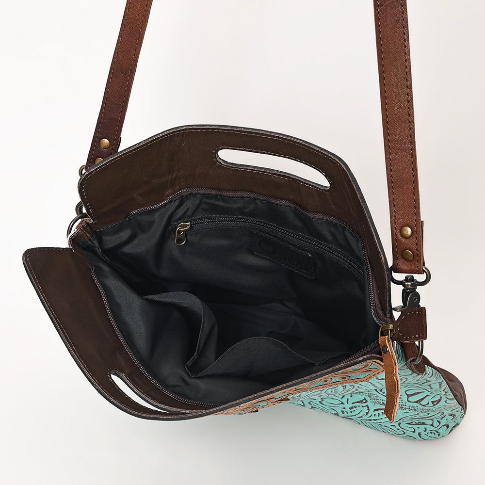 Ohlay Bags OHG170 Clutch Hand Tooled Embossed Genuine Leather Women Bag Western Handbag Purse