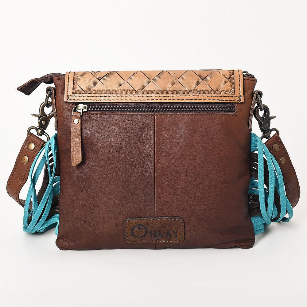 Ohlay Bags OHG171 Clutch Hand Tooled Crocodile Embossed Genuine Leather Women Bag Western Handbag Purse