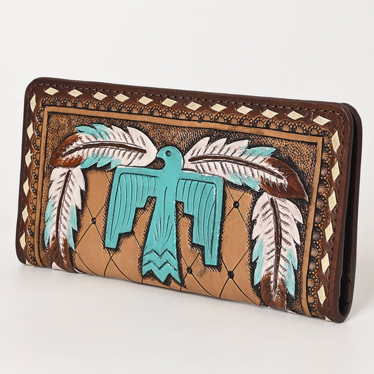 OHLAY WALLET Hand Tooled  Genuine Leather women bag western handbag purse