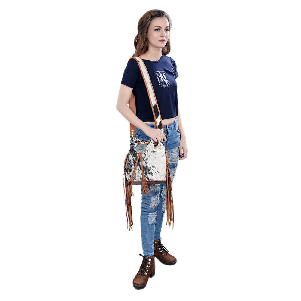 American Darling Hair-On Genuine Leather Women Bag Western Handbag Purse