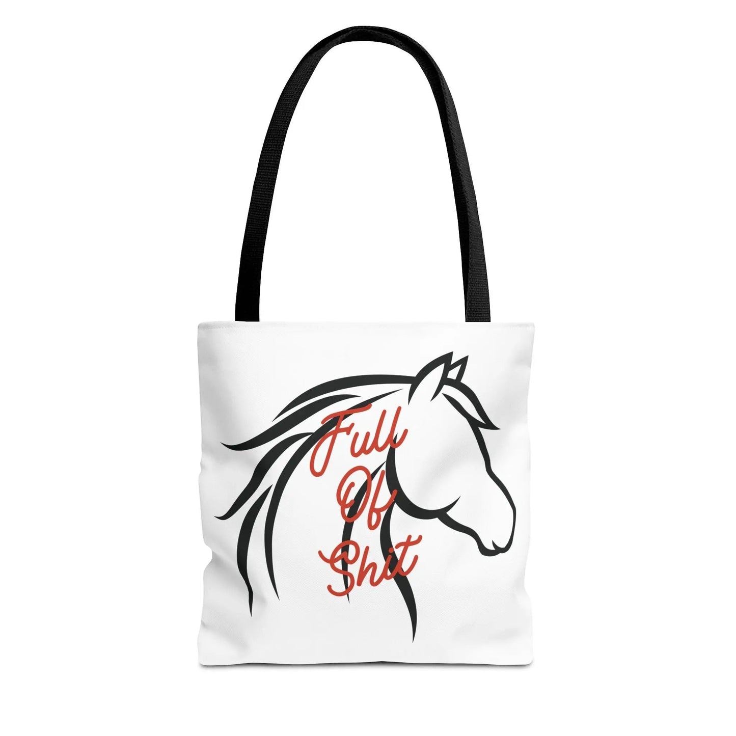 “Full of Sh*t” Horse Silhouette Equestrian Canvas Tote Bag