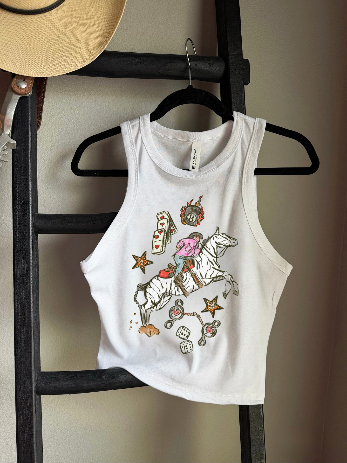 Wild Card Cowboy Cropped Tank