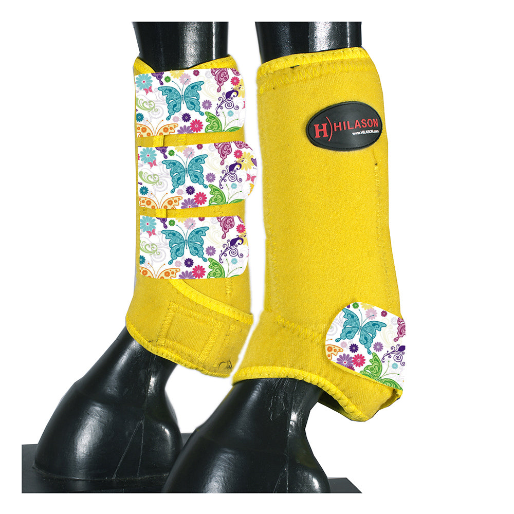 HILASON L M S Horse Rear Hind Leg Sport Boots Printed Hind Rear Leg Boots