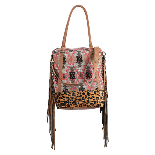 OHLAY OHV275 TOTE Upcycled Wool Upcycled Canvas Hair-on Genuine Leather women bag western handbag purse