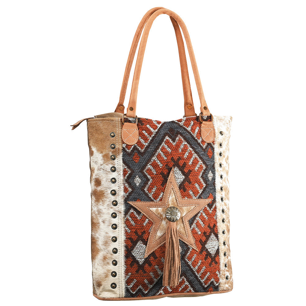 OHLAY OHV325 TOTE Upcycled Wool Upcycled Canvas Hair-on Genuine Leather women bag western handbag purse