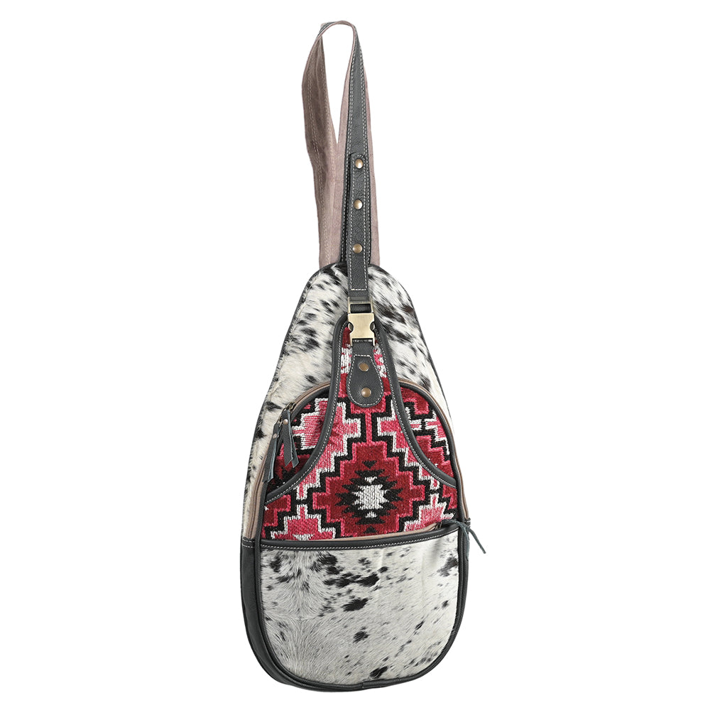 OHLAY OHV373 Backpack Upcycled Wool Upcycled Canvas Hair-On Genuine Leather women bag western handbag purse