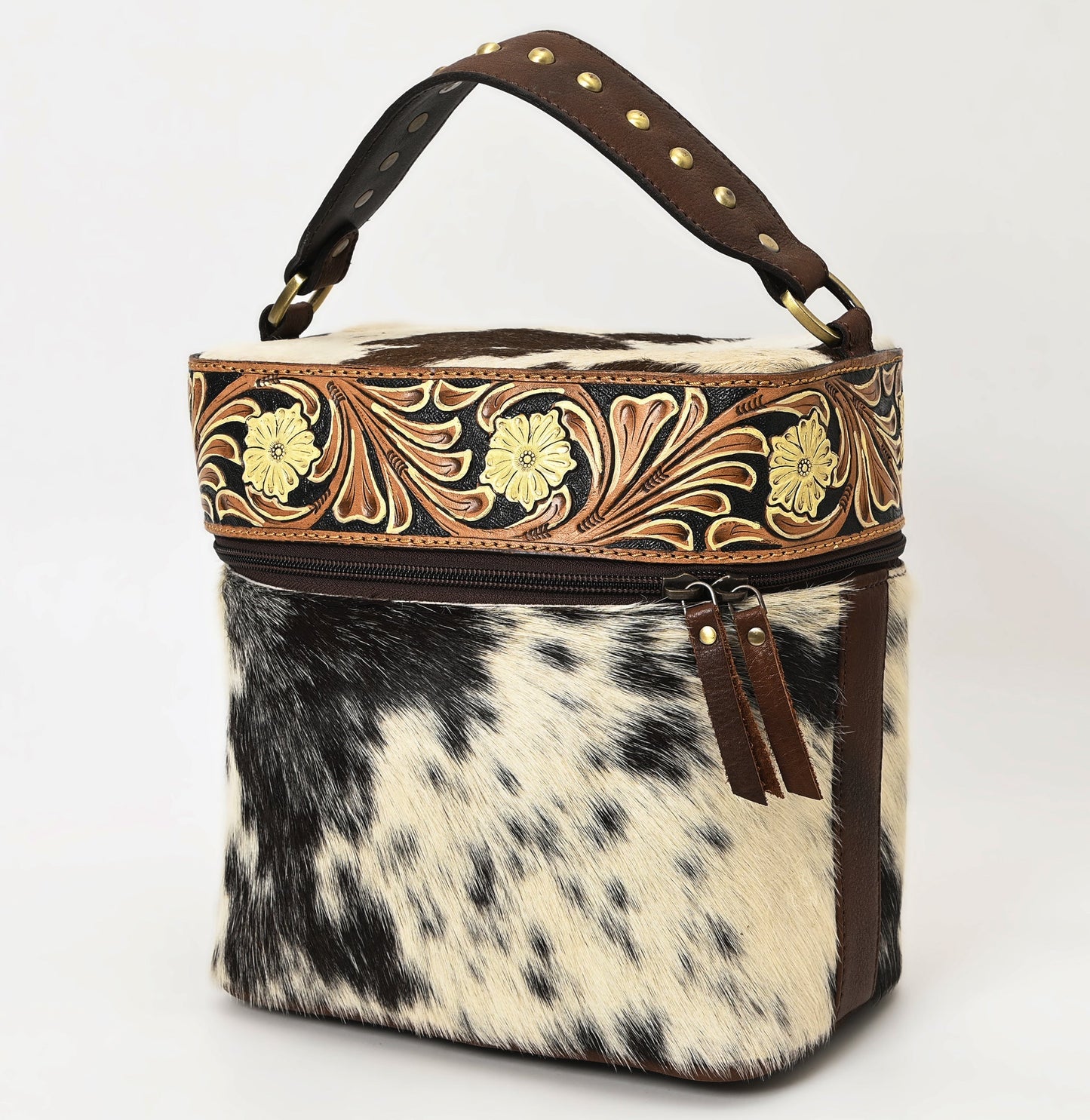 ADBGA427A American Darling JEWELRY CASE Hand Tooled Hair-on Genuine Leather women bag western handbag purse