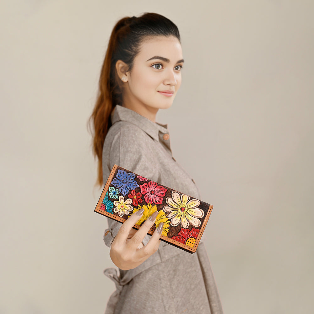 American Darling Clutch Hand Tooled Genuine Leather Western Women Bag Handbag Purse | Purses for Cute