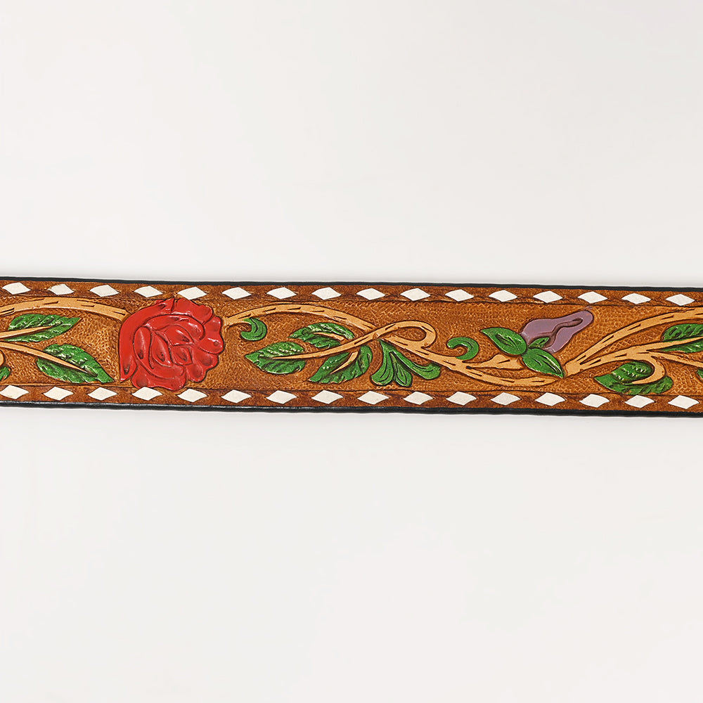 American Darling  Beautifully Hand Tooled Genuine American Leather Belt Men and  Women