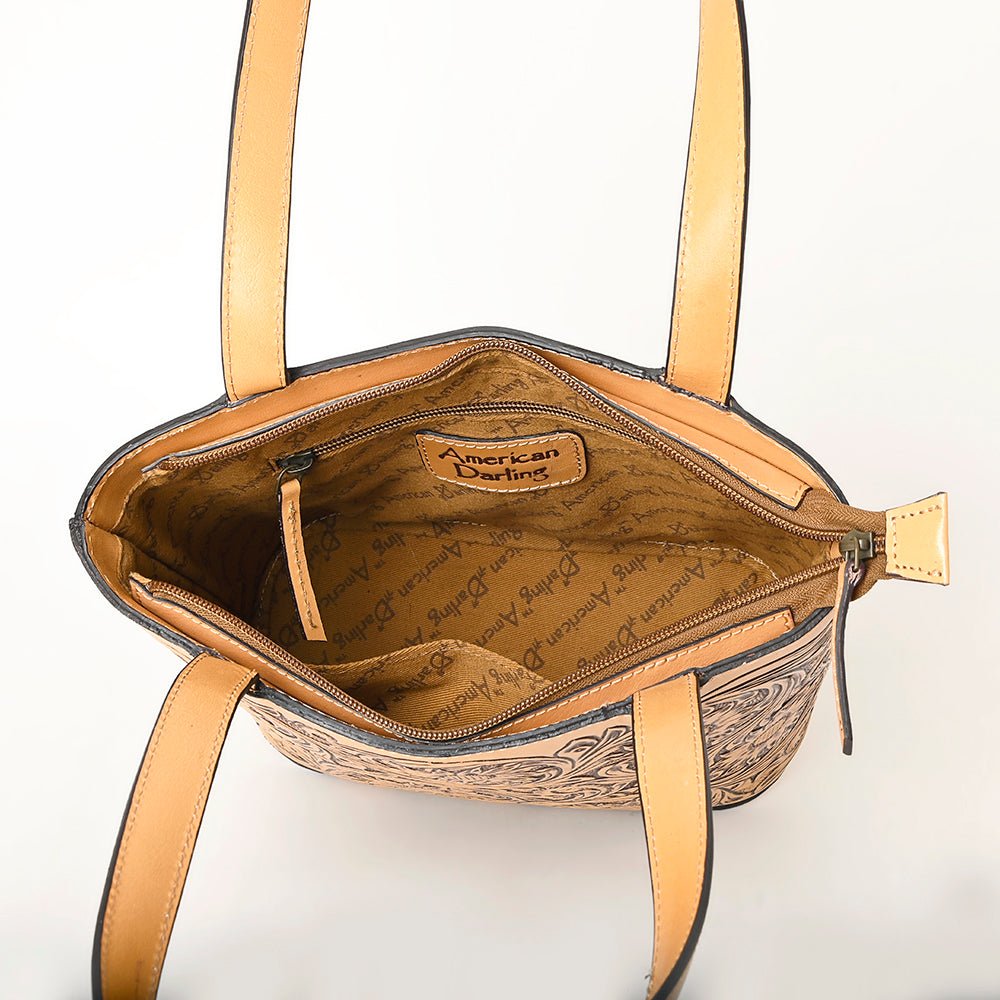 American Darling Hand Tooled Genuine Leather women bag western handbag purse