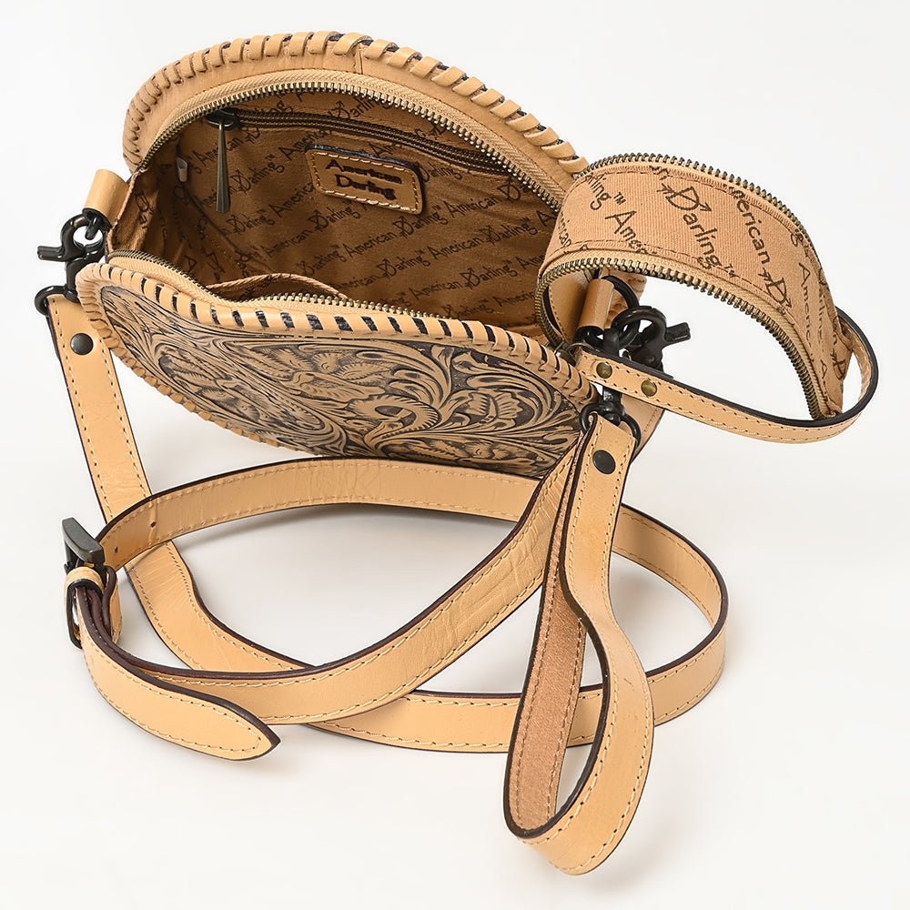 American Darling Clutch Beautifully Hand Tooled Genuine Leather women bag western handbag purse