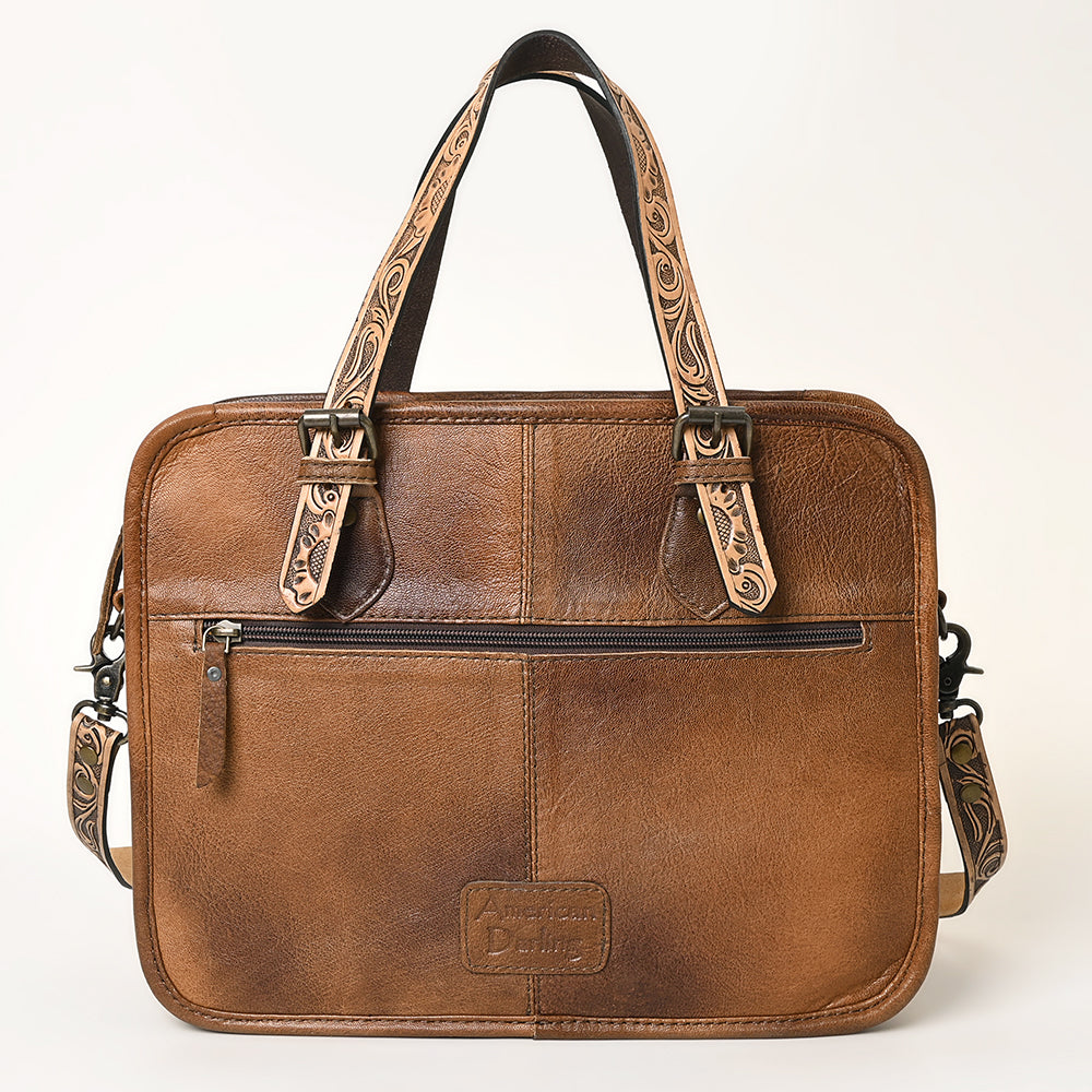 American Darling ADBG1183 Hand Tooled Crocodile Embossed Genuine Leather Women Bag Western Handbag Purse