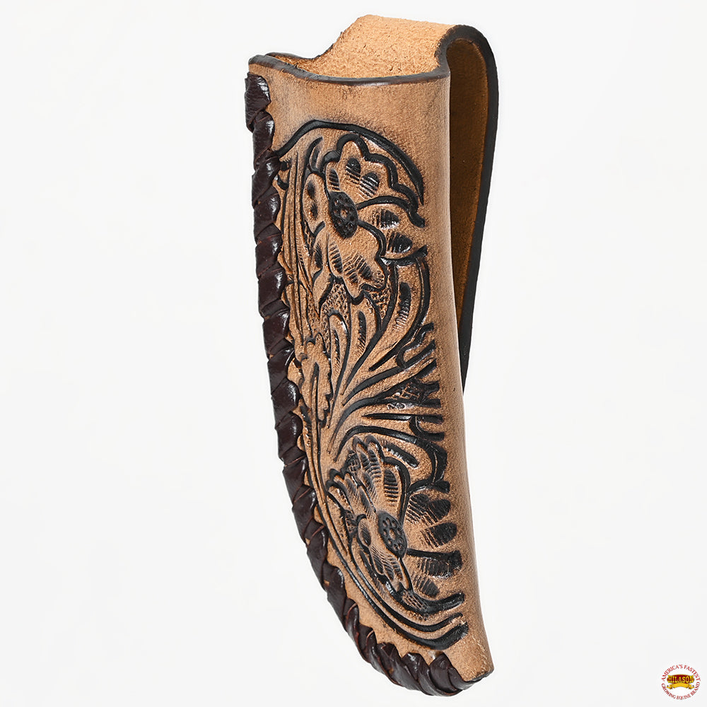 Med-Lrg Hilason Western Floral Stylish Design Geniune Leather Knife Holder
