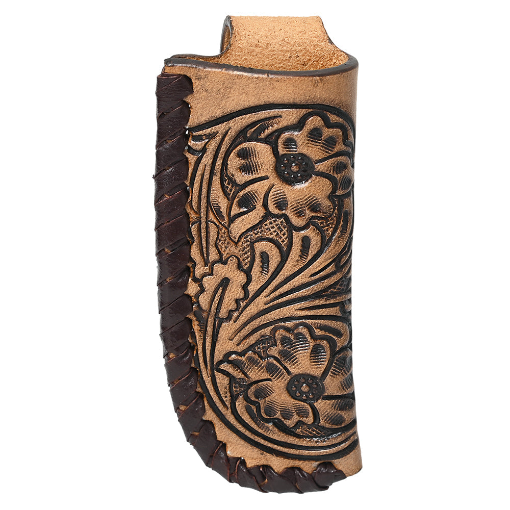 Med-Lrg Hilason Western Floral Stylish Design Geniune Leather Knife Holder