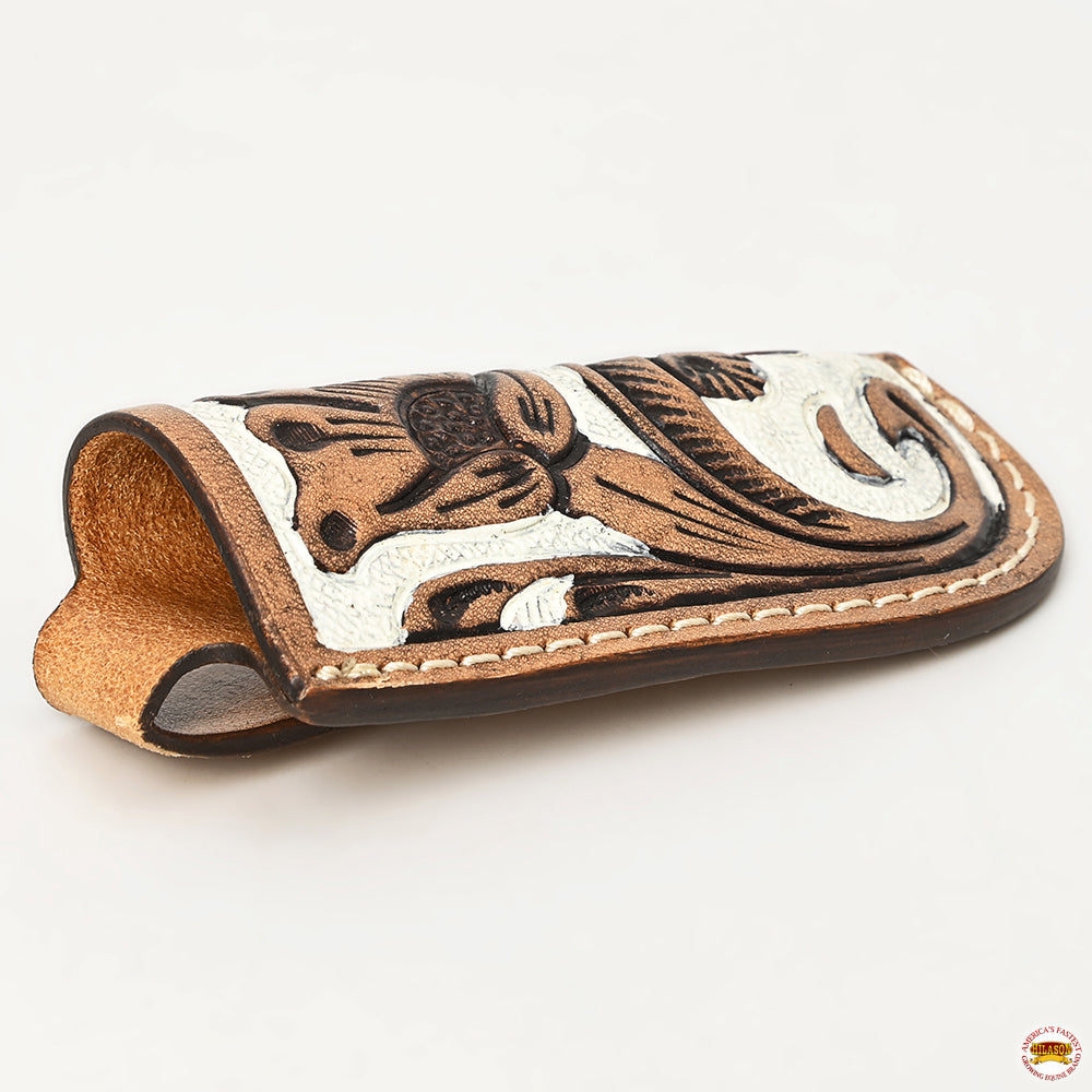 Med-Lrg Hilason Western Floral Stylish Design Geniune Leather Knife Holder