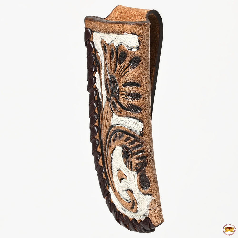 Med-Lrg Hilason Western Floral Stylish Design Geniune Leather Knife Holder