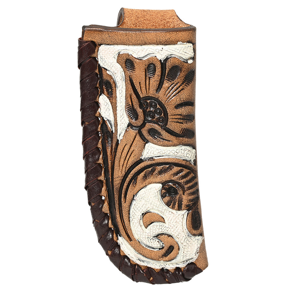 Med-Lrg Hilason Western Floral Stylish Design Geniune Leather Knife Holder