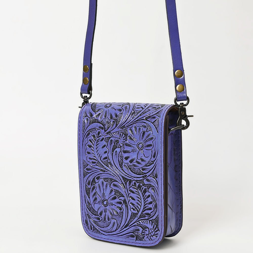 American Darling Cell Phone Holder Hand Tooled Genuine Leather women bag western handbag purse