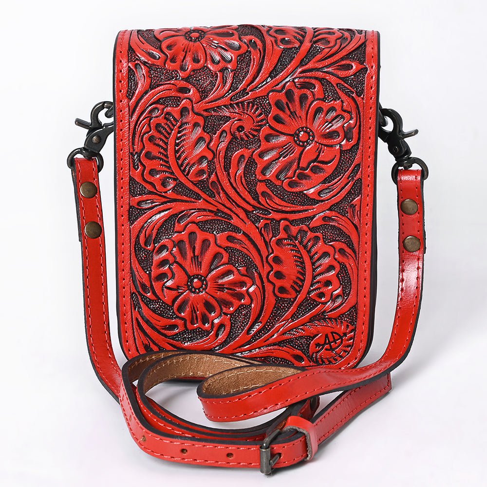 American Darling Cell Phone Holder Hand Tooled Genuine Leather women bag western handbag purse