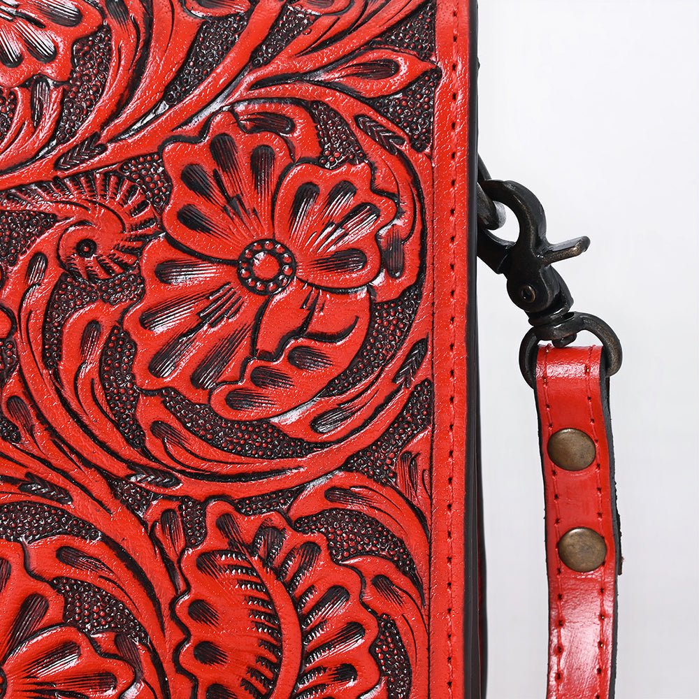 American Darling Cell Phone Holder Hand Tooled Genuine Leather women bag western handbag purse