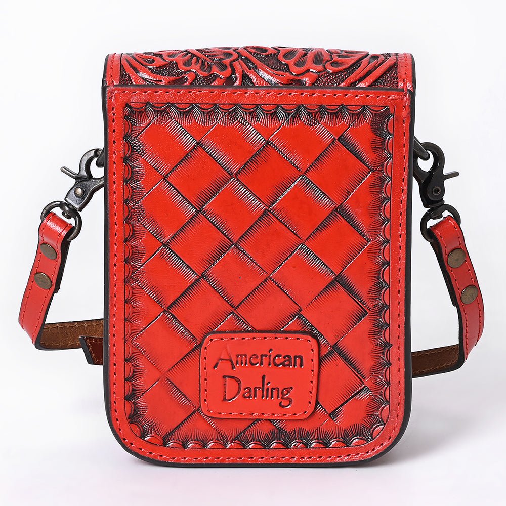 American Darling Cell Phone Holder Hand Tooled Genuine Leather women bag western handbag purse