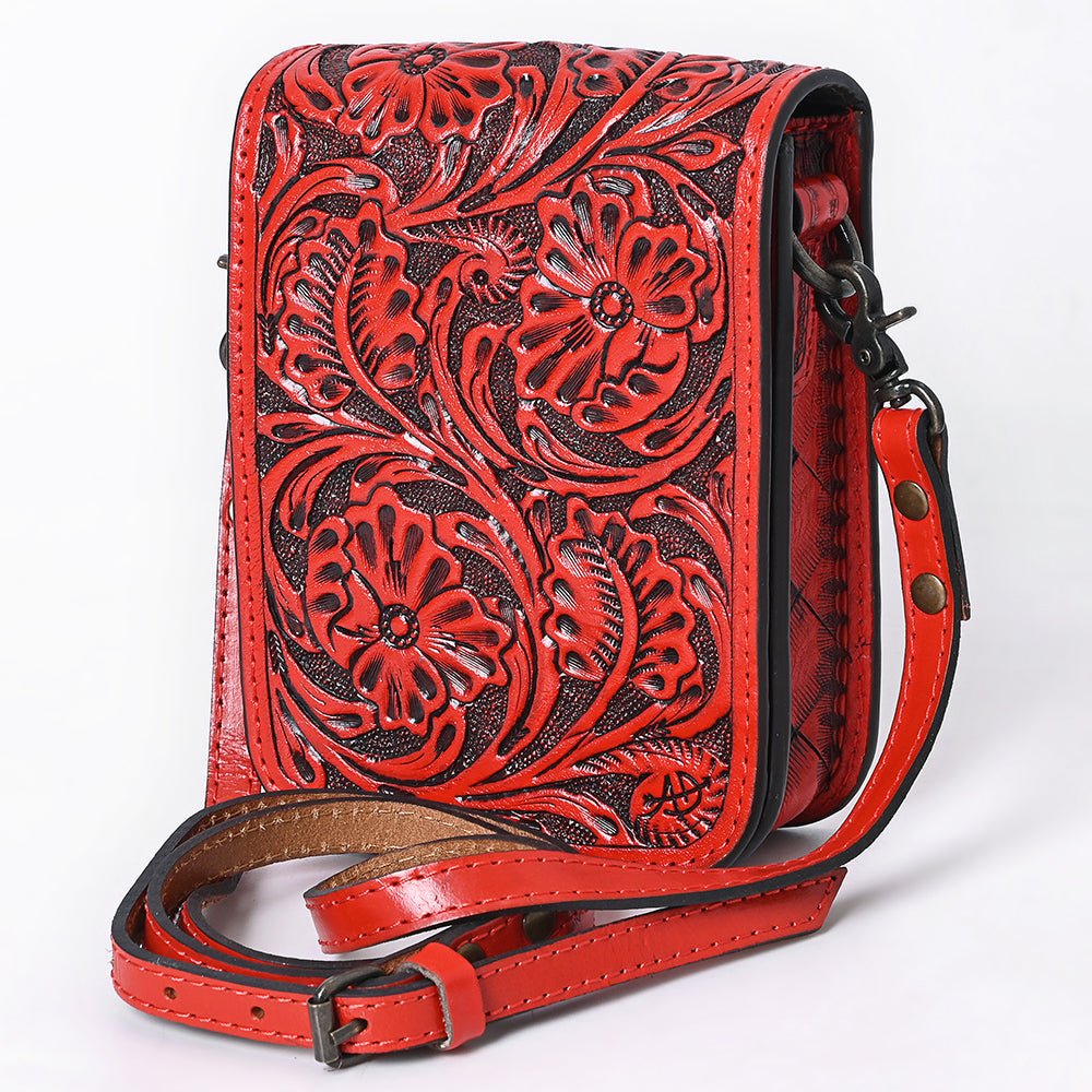 American Darling Cell Phone Holder Hand Tooled Genuine Leather women bag western handbag purse