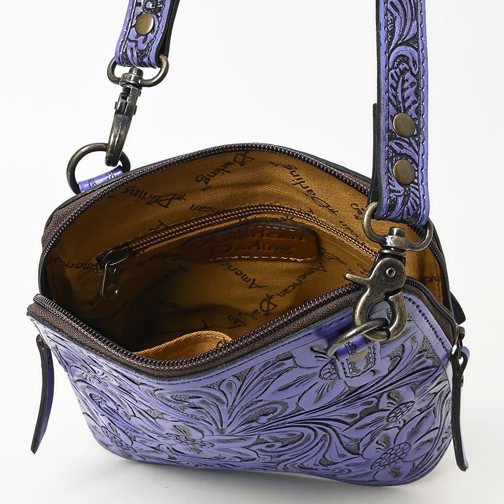 American Darling Cross Body Hand Tooled Genuine Leather women bag western handbag purse