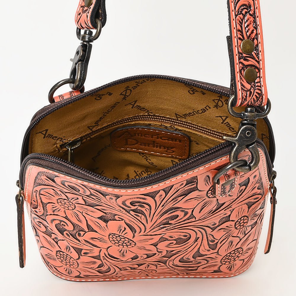 American Darling Cross Body Hand Tooled Genuine Leather women bag western handbag purse