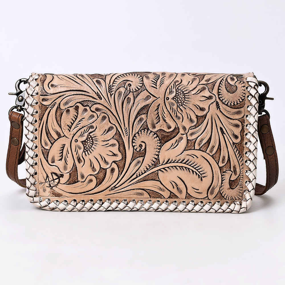 American Darling Clutch Hand Tooled Genuine Leather Women Bag Western Handbag Purse
