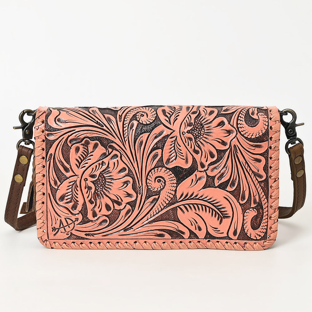 American Darling Clutch Hand Tooled Genuine Leather Women Bag Western Handbag Purse