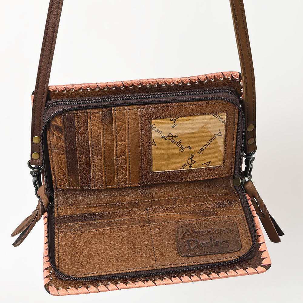 American Darling Clutch Hand Tooled Genuine Leather Women Bag Western Handbag Purse