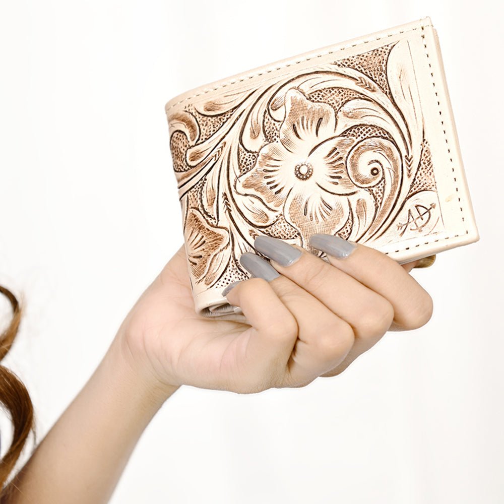 American Darling Wallet Hand Tooled Genuine Leather Women Bag Western Handbag Purse