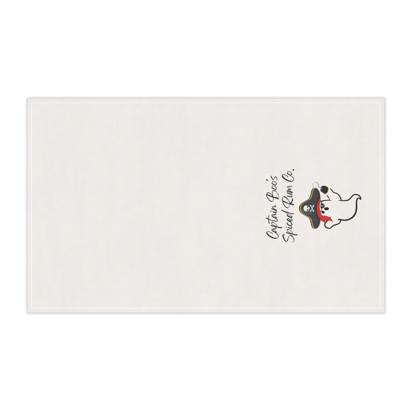"Captain Boo's Spiced Rum Co" Pirate Ghost Tea Towels, Funny Kitchen Decor, Halloween Gift, Nautical Home Accent, Gift for Rum Lovers