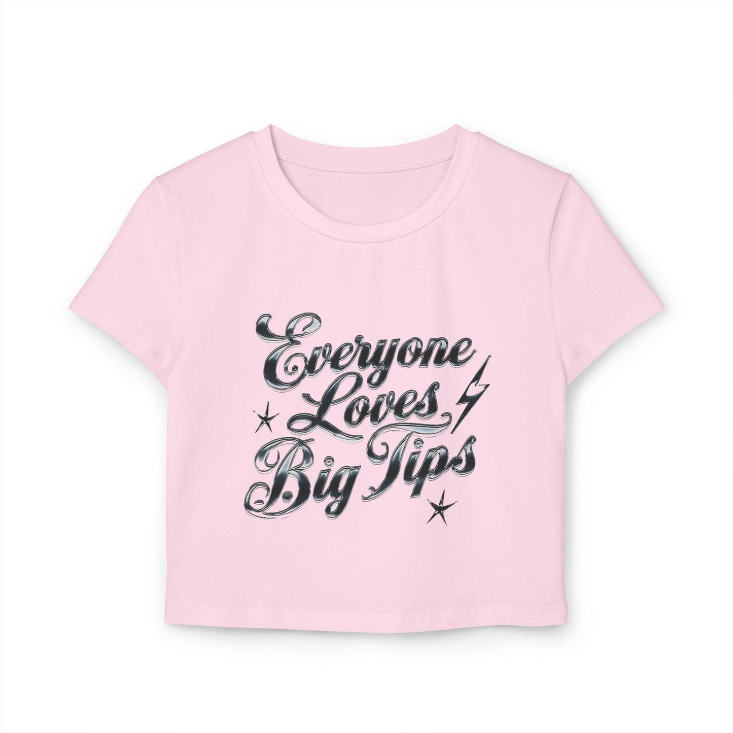 Turn Heads Behind the Bar Womens Baby Tee with Everyone Loves Big Tips