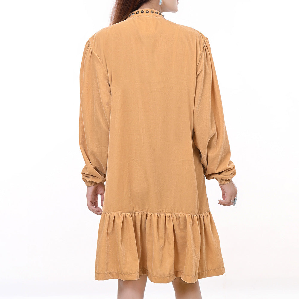 American Darling ADDR005 100% Cotton Denim Women Shirt Jacket Dress Ladies Girl Top