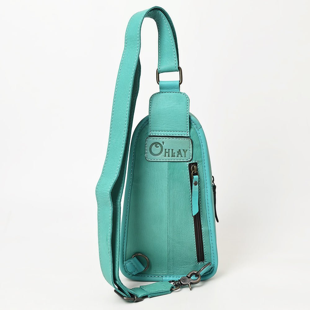 Ohlay Bags OHG188B Sling Hand Tooled Genuine Leather Women Bag Western Handbag Purse