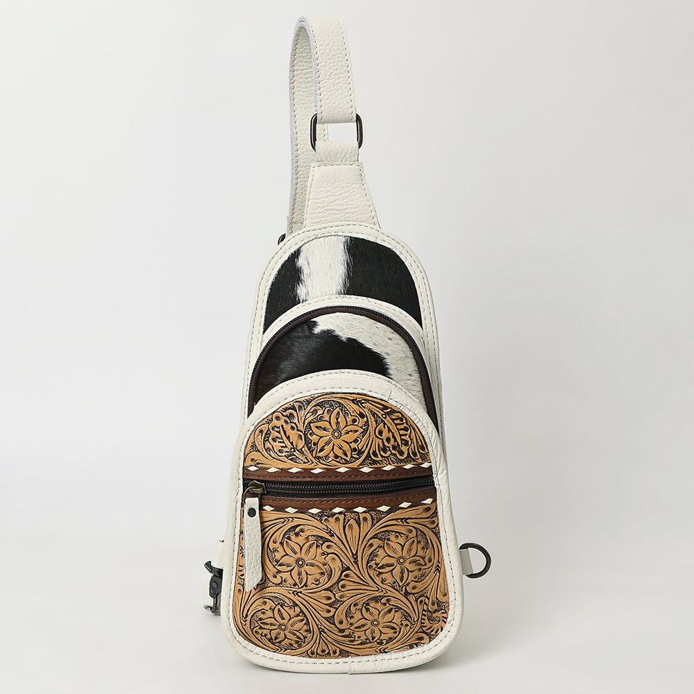 Ohlay Bags OHG189A Sling Hand Tooled Hair-On Genuine Leather Women Bag Western Handbag Purse