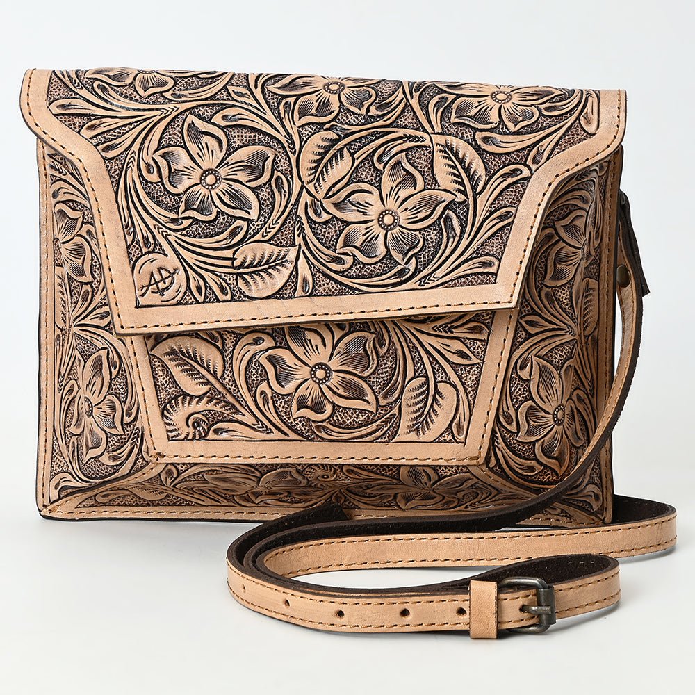 American Darling Crossbody Beautifully Hand Tooled  Genuine Leather women bag western handbag purse