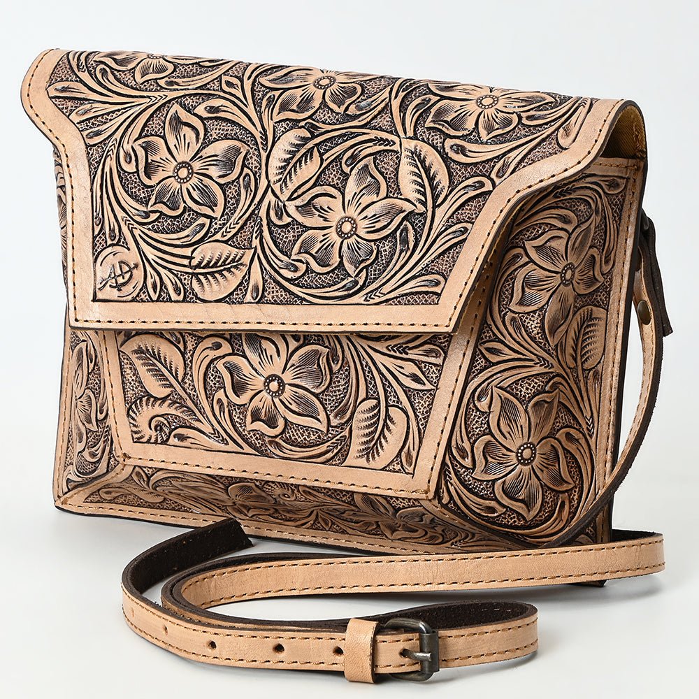 American Darling Crossbody Beautifully Hand Tooled  Genuine Leather women bag western handbag purse