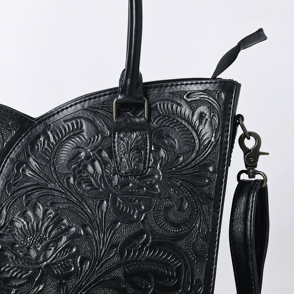 Tote Hand Tooled Genuine Leather women bag western handbag purse