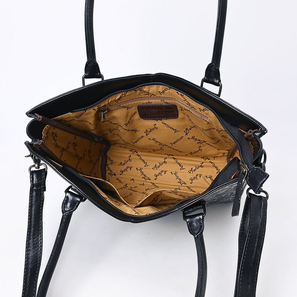 Tote Hand Tooled Genuine Leather women bag western handbag purse