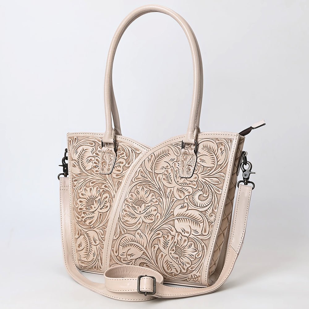 Tote Hand Tooled Genuine Leather women bag western handbag purse